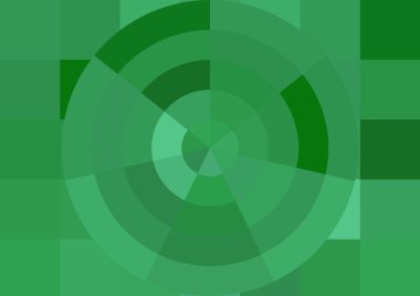 Büyük renk kare pikselleri ve dairesi olan soyut dekoratif arkaplan