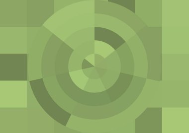 Büyük renk kare pikselleri ve dairesi olan soyut dekoratif arkaplan