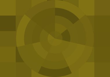 Büyük renk kare pikselleri ve dairesi olan soyut dekoratif arkaplan