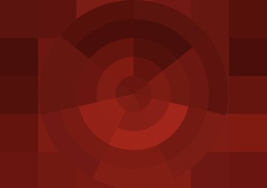 Büyük kırmızı kare pikselleri ve dairesi olan soyut dekoratif arkaplan