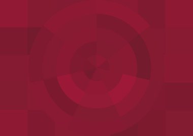 Büyük kırmızı kare pikselleri ve dairesi olan soyut dekoratif arkaplan