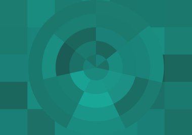 Büyük renk kare pikselleri ve dairesi olan soyut dekoratif arkaplan