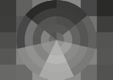 Büyük gri kare pikselleri ve dairesi olan soyut dekoratif arkaplan