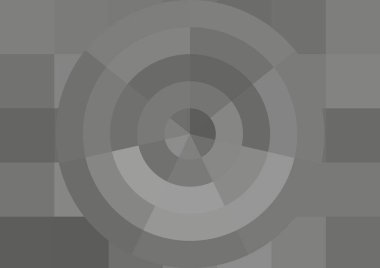 Büyük gri kare pikselleri ve dairesi olan soyut dekoratif arkaplan