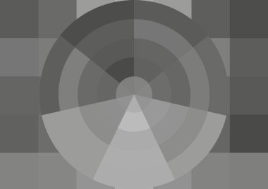 Büyük gri kare pikselleri ve dairesi olan soyut dekoratif arkaplan