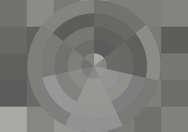 Büyük gri kare pikselleri ve dairesi olan soyut dekoratif arkaplan