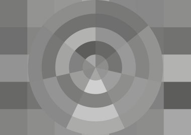 Büyük gri kare pikselleri ve dairesi olan soyut dekoratif arkaplan