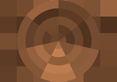 Büyük renk kare pikselleri ve dairesi olan soyut dekoratif arkaplan