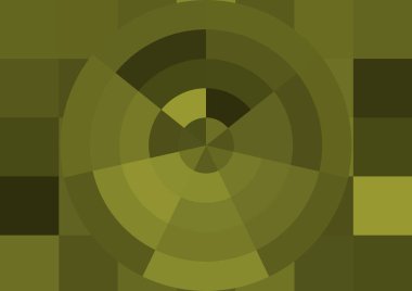 Büyük renk kare pikselleri ve dairesi olan soyut dekoratif arkaplan