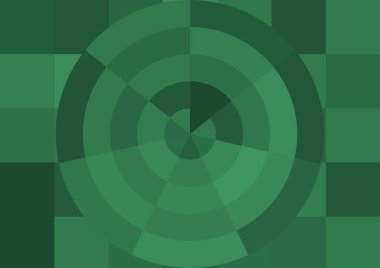 Büyük renk kare pikselleri ve dairesi olan soyut dekoratif arkaplan