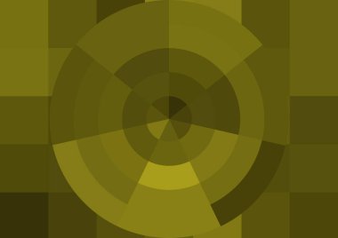 Büyük renk kare pikselleri ve dairesi olan soyut dekoratif arkaplan