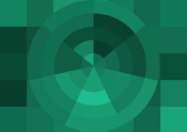 Büyük renk kare pikselleri ve dairesi olan soyut dekoratif arkaplan