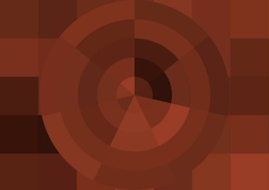 Büyük renk kare pikselleri ve dairesi olan soyut dekoratif arkaplan