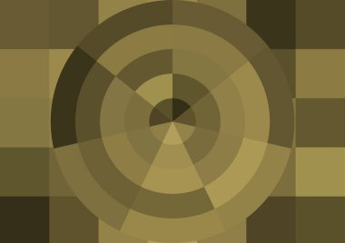 Büyük renk kare pikselleri ve dairesi olan soyut dekoratif arkaplan