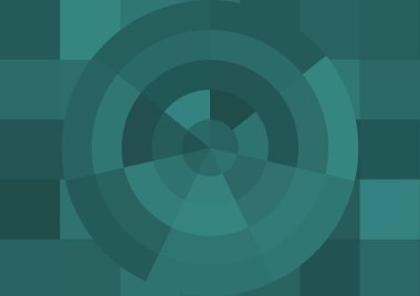 Büyük renk kare pikselleri ve dairesi olan soyut dekoratif arkaplan