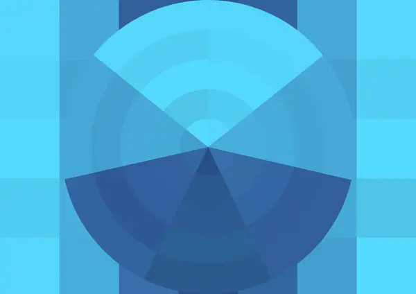 Abstraktní Dekorativní Pozadí Velkou Modrou Barvou Čtvercových Pixelů Kruh — Stock fotografie
