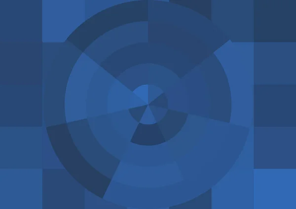 Abstrakcyjne Dekoracyjne Tło Dużym Niebieskim Kolorem Kwadratowych Pikseli Koła — Zdjęcie stockowe