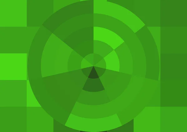 Streszczenie Dekoracyjne Tło Dużym Zielonym Kolorem Kwadratowych Pikseli Koła — Zdjęcie stockowe
