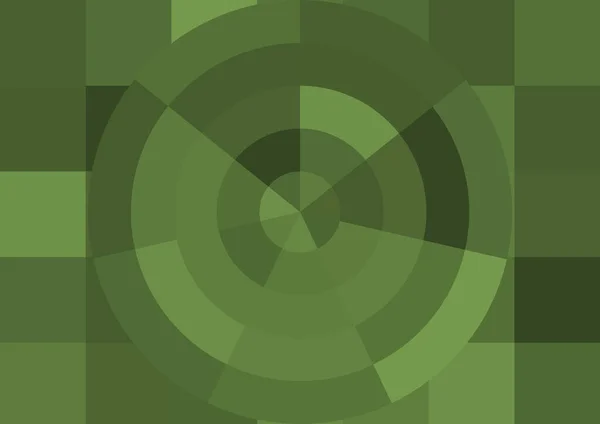 Abstract Decoratieve Achtergrond Met Grote Groene Kleur Vierkante Pixels Cirkel — Stockfoto