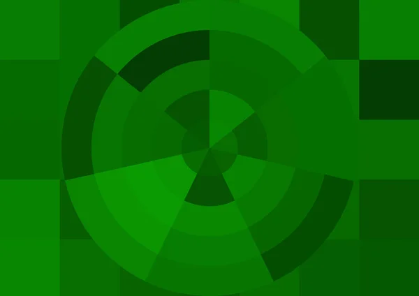 Abstraktní Dekorativní Pozadí Velkou Zelenou Barvou Čtvercových Pixelů Kruh — Stock fotografie