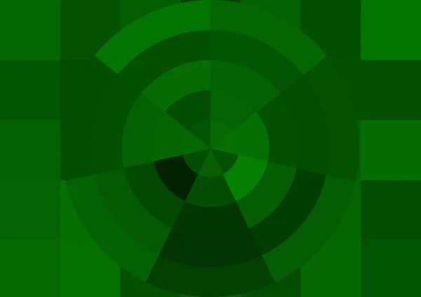 Fondo Decorativo Abstracto Con Grandes Píxeles Cuadrados Color Verde Círculo — Foto de Stock