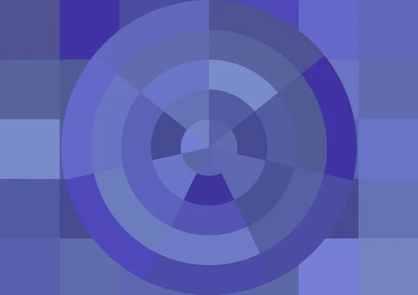 Abstrakcyjne Dekoracyjne Tło Dużym Niebieskim Kolorem Kwadratowych Pikseli Koła — Zdjęcie stockowe