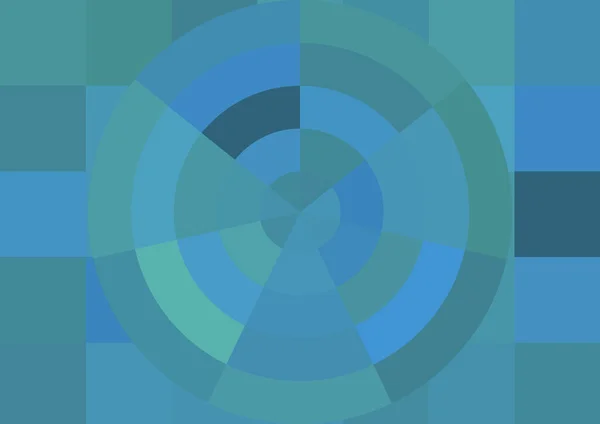 Fundo Decorativo Abstrato Com Pixels Quadrados Cor Azul Grande Círculo — Fotografia de Stock