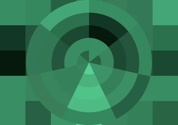 Astratto Sfondo Decorativo Con Grandi Pixel Quadrati Colore Verde Cerchio — Foto Stock