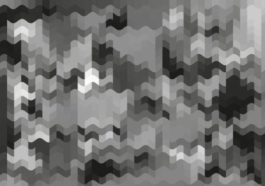 Monokrom paralel piksel dalgalarla soyut dekoratif arkaplan