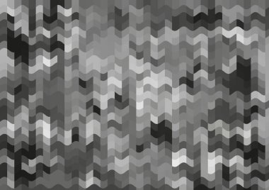 Monokrom paralel piksel dalgalarla soyut dekoratif arkaplan