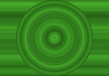 Renk çizgileri ve dairesi olan soyut yeşil arkaplan