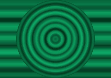 Renk çizgileri ve dairesi olan soyut yeşil arkaplan