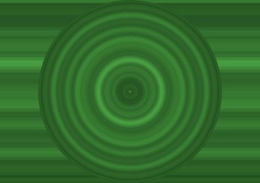 Renk çizgileri ve dairesi olan soyut yeşil arkaplan
