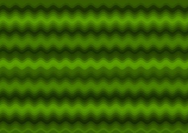 Renkli paralel dalgalarla soyut dekoratif yeşil arkaplan