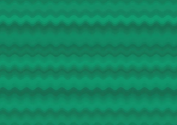 Abstract Decoratieve Groene Achtergrond Met Gekleurde Parallelle Golven — Stockfoto