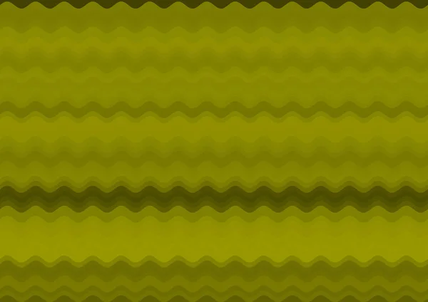 Fundo Amarelo Decorativo Abstrato Com Ondas Paralelas Coloridas — Fotografia de Stock