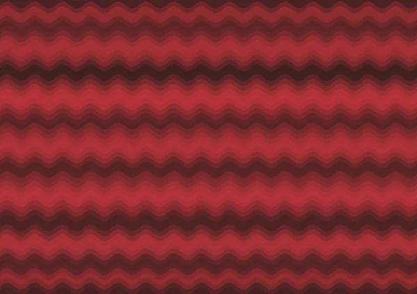 Abstract Decoratieve Rode Achtergrond Met Gekleurde Parallelle Golven — Stockfoto