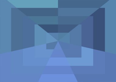 Büyük geometrik şekilli soyut modern mavi arkaplan