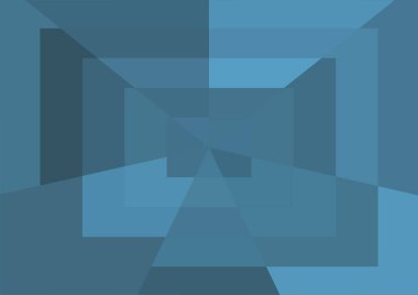 Büyük geometrik şekilli soyut modern mavi arkaplan