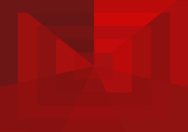 Büyük geometrik şekilli soyut kırmızı arkaplan