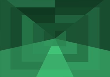 Büyük geometrik şekillere sahip soyut modern yeşil arkaplan