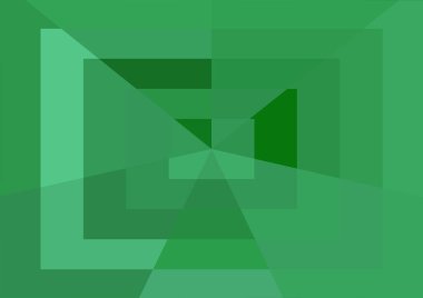 Büyük geometrik şekillere sahip soyut modern yeşil arkaplan