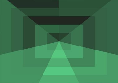 Büyük geometrik şekillere sahip soyut modern yeşil arkaplan