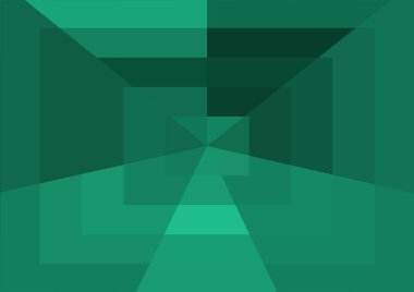 Büyük geometrik şekillere sahip soyut modern yeşil arkaplan