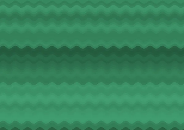 Astratto Decorativo Sfondo Verde Con Onde Parallele Colorate — Foto Stock