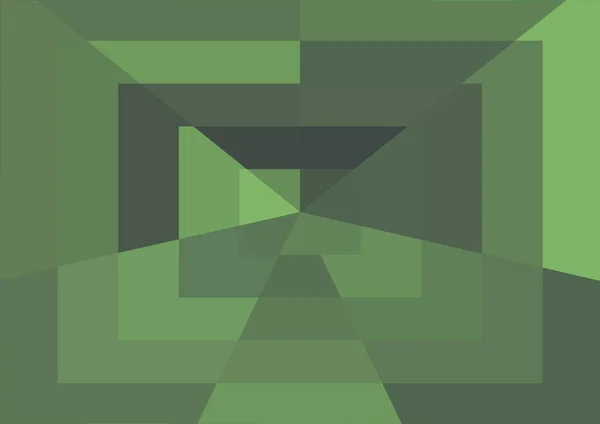 大きな幾何学的形状を持つ近代的な緑の背景 — ストック写真