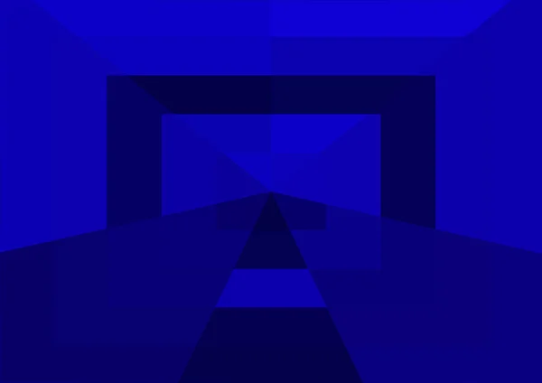 Abstrato Moderno Fundo Azul Com Grandes Formas Geométricas — Fotografia de Stock