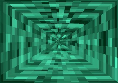 Piksel ve projeksiyon efektli soyut yeşil arkaplan