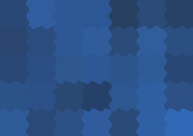 Büyük mavi renk kare pikselleri dalgalarla dalgalanan soyut dekoratif arkaplan