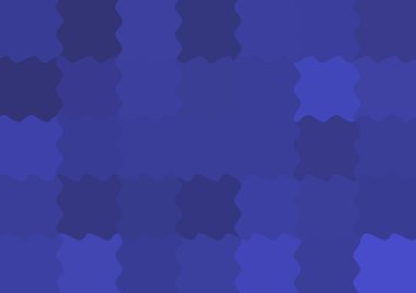 Büyük mavi renk kare pikselleri dalgalarla dalgalanan soyut dekoratif arkaplan